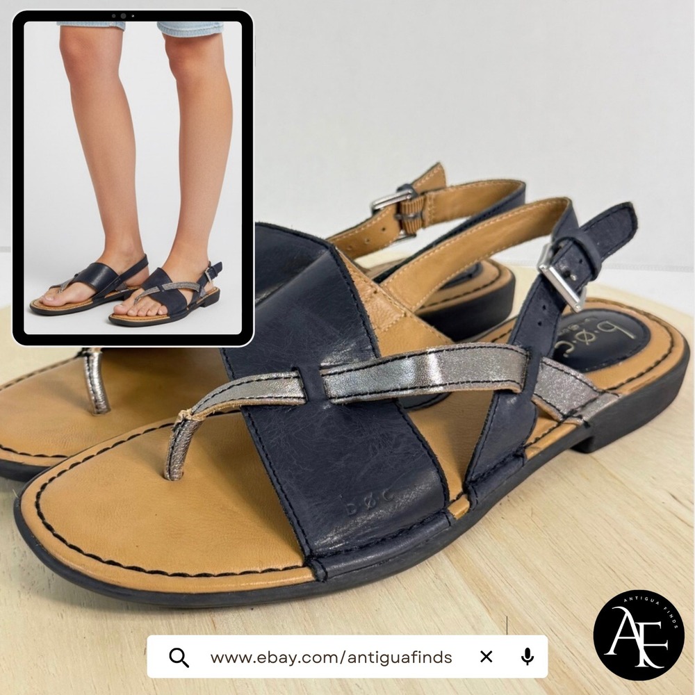 Born B.O.C. Women's Sandals Size 8M Concept Lowery Slingback Leather Thong Flats